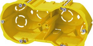 Puszka podtynkowa p/t ONNLINE PK-2x60 karton-gips, głęboka z wkrętami, samogasnąca,