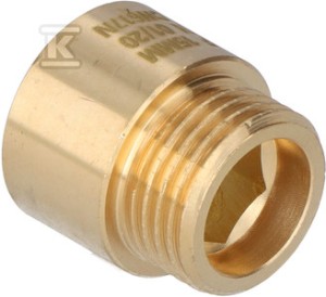 Przedłużka mosiężna 1/2" 15 mm żółta Onnline