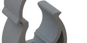 Uchwyt zamykany UZE-22, szary, opakowanie 100szt. ONNLINE