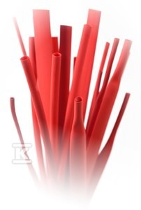 Rurka termokurczliwa RTS 2,4/1,2 - czerwona    RTS-2,4/1,2CR