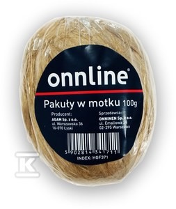 Pakuły lniane w motku 100g Onnline    1009106