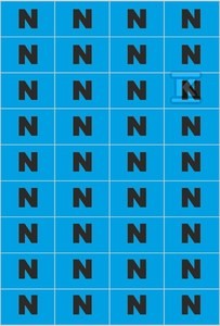 Tablica oznacznikowa samoprzylepna PRZEWÓD"O" NEUTRALNY. NOZ N Sztuka=arkusz, na 1