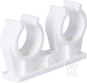 Uchwyt podwójny ze śrubą i kołkiem 20-22mm Onnline (4szt w