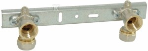 Płytka montażowa 150mm z kolankami skręc. GW 16mm x 1/2"