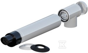Zestaw kominowy, przyłączeniowy do kotłów kondensacyjnych ZB-04 przez ścianę, DN80/125mm
