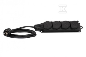 Przedłużacz listwowy gumowy 4x230V OW (H05RR-F) 3x1,5-5m ONNLINE