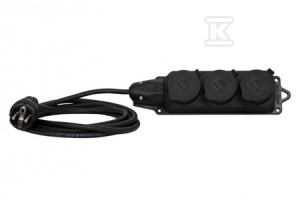 Przedłużacz listwowy gumowy 3x230V OW (H05RR-F) 3x1,5-5m ONNLINE
