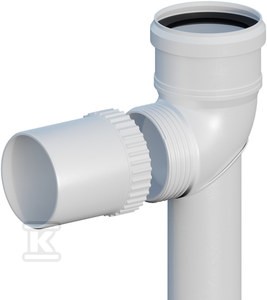 Kolano do systemów kominowych PP skręcane 87 DN80mm na podstawie