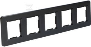 Ramka pięciokrotna, plastikowa, czarna, GAMA ONNLINE    GAM1005B