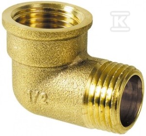 Kolanko Twist gwint zewnętrzny / gwint wewnętrzny 1/2'' mosiądz o
