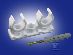 Uchwyt podwójny ze śrubą i kołkiem 25-28mm Onnline (4szt w