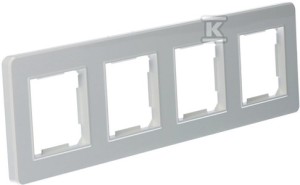 Ramka poczwórna, plastikowa, biała, GAMA ONNLINE    GAM1004W