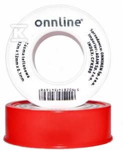Taśma teflonowa 12m x 12mm x 0,1mm Onnline (czerwona) o