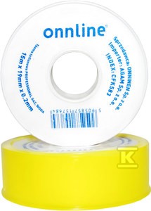 Taśma teflonowa PROFESSIONAL 15m x 19mm x 0,2mm GAZ, WODA