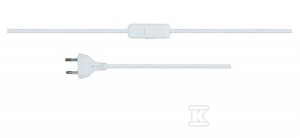 Przewód przyłączeniowy - wtyczka płaska OMYp 2x0,75mm2 - 2m -