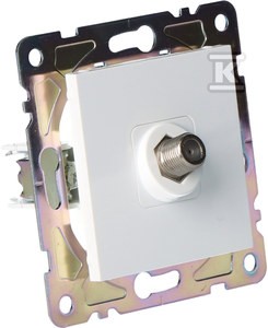 Gniazdo SAT, białe, GAMA ONNLINE    GAM1015W w