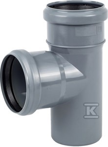 Trójnik PP do kanalizacji wewnętrznej 75x75/90 popiel sanitarny Onnline o