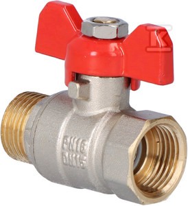 Zawór kulowy niklowany standard z dławikiem, PN16, 1/2" PN16 z