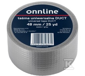 Taśma ONNLINE do otulin Duct 48mm/25YD szara
