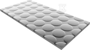 Płyta styropianowa do ogrzewania podłogowego z warstwą aluminium, element skrętny,
