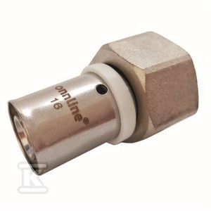 ZŁĄCZKA ZAPRAS 16MM X 1/2" ZE ŚRUBUNK GW profil U