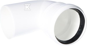 Kolano do systemów kominowych PP 87 DN80mm z uszczelką [EPDM]