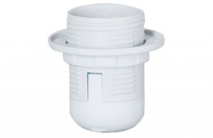 Oprawka termoplastyczna E-27-1 kołnierz,250V biała ONNLINE    F4.0109