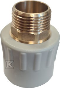 Złączka PP z GZ mosiężnym 40/1"   &nbsp;606-40/1_ON