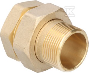Śrubunek Twist prosty krótki 1 1/4" o-ring mosiadz