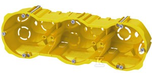 Puszka podtynkowa p/t ONNLINE PK-3x60 karton-gips, głęboka z wkrętami, samogasnąca,