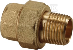 Śrubunek Twist prosty krótki 1/2" o-ring mosiądz
