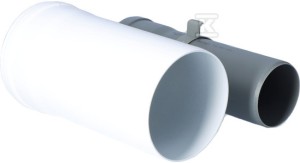 Rura kominowa prosta koncentryczna PP-AL L250mm DN80/125mm z uszczelką [EPDM]