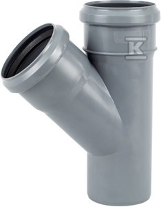 Trójnik PP do kanalizacji wewnętrznej 110x110/45 popiel sanitarny Onnline o