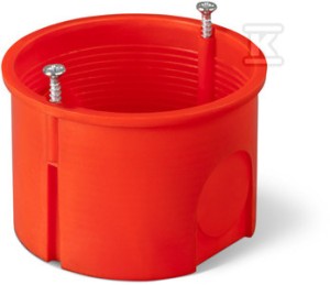 Puszka podtynkowa ONNLINE PRO PK-60F z wkrętami, czerwona, IP 20
