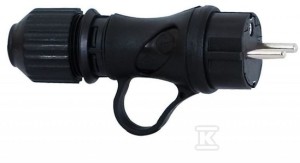 Wtyczka gumowa z uchwytem 16A 250V, ONNLINE