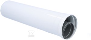 Rura kominowa prosta koncentryczna PP-AL L500mm DN80/125mm z uszczelką [EPDM]