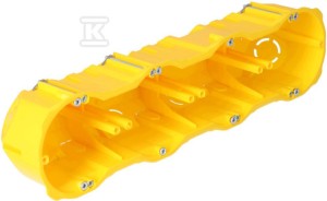 Puszka podtynkowa p/t ONNLINE PK-4x60 karton-gips, głęboka z wkrętami, samogasnąca,
