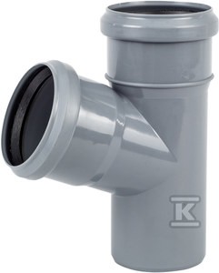Trójnik PP do kanalizacji wewnętrznej 75x75/67 popiel sanitarny Onnline o