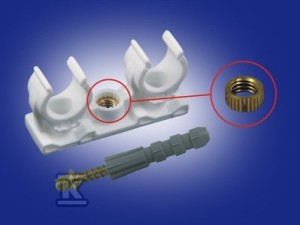 Uchwyt powójny ze śrubą dwugwintową 16-18mm Onnline (10szt w opk)