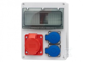 Rozdzielnica R-240 8M - gniazda 16A 5p, 2x230V + zabezpieczenia