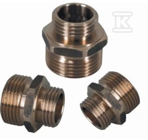 Nypel redukcyjny 1/2x3/8" Onnline gwint zewnętrznyxgwint zewnętrzny mosiądz