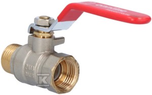 Zawór kulowy niklowany standard z dławikiem, PN16, 1/2" PN16 z