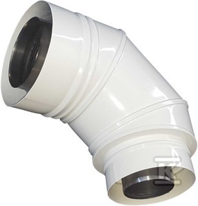 Kolano przyłączeniowe redukcyjne ONNLINE, koncentryczne DN 60/100 x DN 80/125