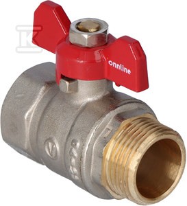 Zawór kulowy niklowany standard z dławikiem, PN16, 3/4" PN16 z
