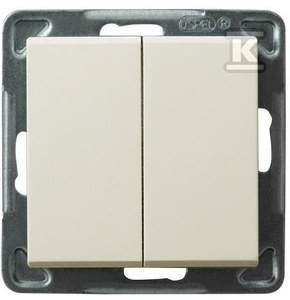 Łącznik dwugrupowy świecznikowy, ecru SONATA    ŁP-2R/M/27 w