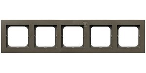 Ramka pięciokrotna, czekoladowy metal SONATA    R-5R/40 w