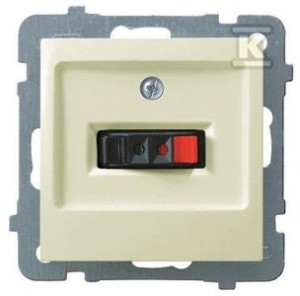 Gniazdo głośnikowe, pojedyncze, ecru, AS    GG-1G/M/27 w