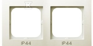 Ramka podwójna do łączników IP44, ecru, AS
