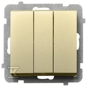 Łącznik potrójny, szampański złoty SONATA    ŁP-13R/M/39 w