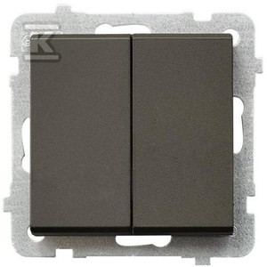 Łącznik dwugrupowy świecznikowy, czekoladowy metal SONATA    ŁP-2R/M/40